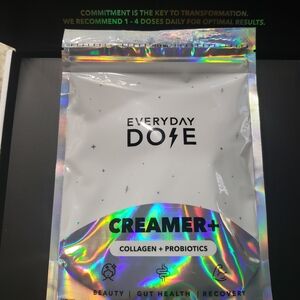 Everyday Dose Creamer+ Collagen + Probiotics - Holographic Silver & White